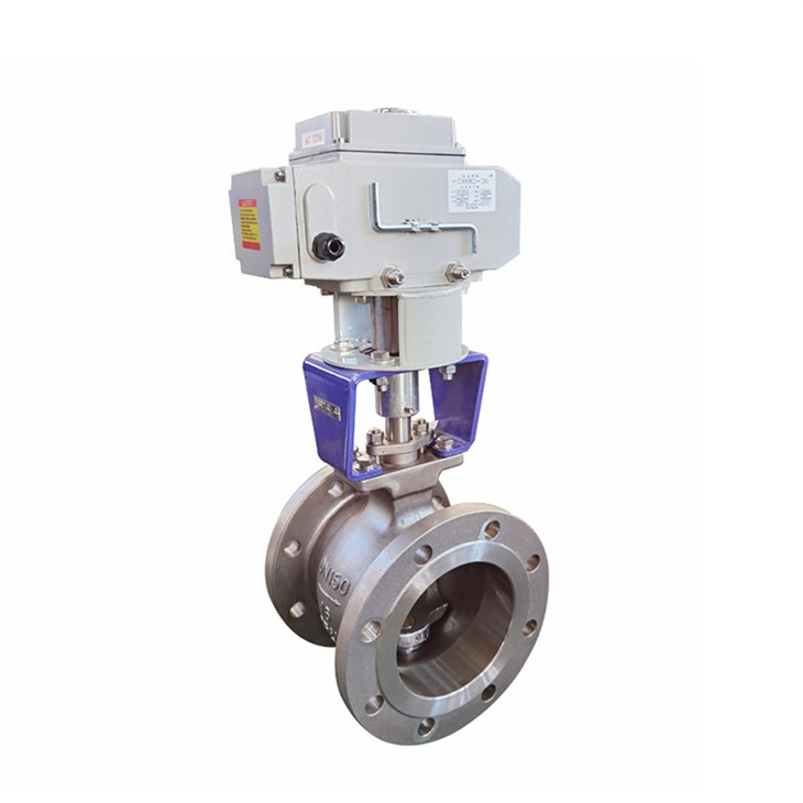 DN150 Electric Flange V Port Ball Valve